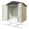 6x4_metal_shed_with_floor_frame_brown_main Patiowell 6x4 Metal Shed with Floor Frame, Brown