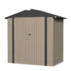 product-6x4-metal-shed-brown-main-img2 Patiowell 6x4 Metal Shed with Peak Roof (Brown)