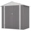 product-6x4-metal-shed-gray-main-img Patiowell 6x4 Metal Shed with Peak Roof (Gray)