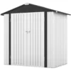 product-6x4-metal-shed-white-main-img2 Patiowell 6x4 Metal Shed with Peak Roof (White)